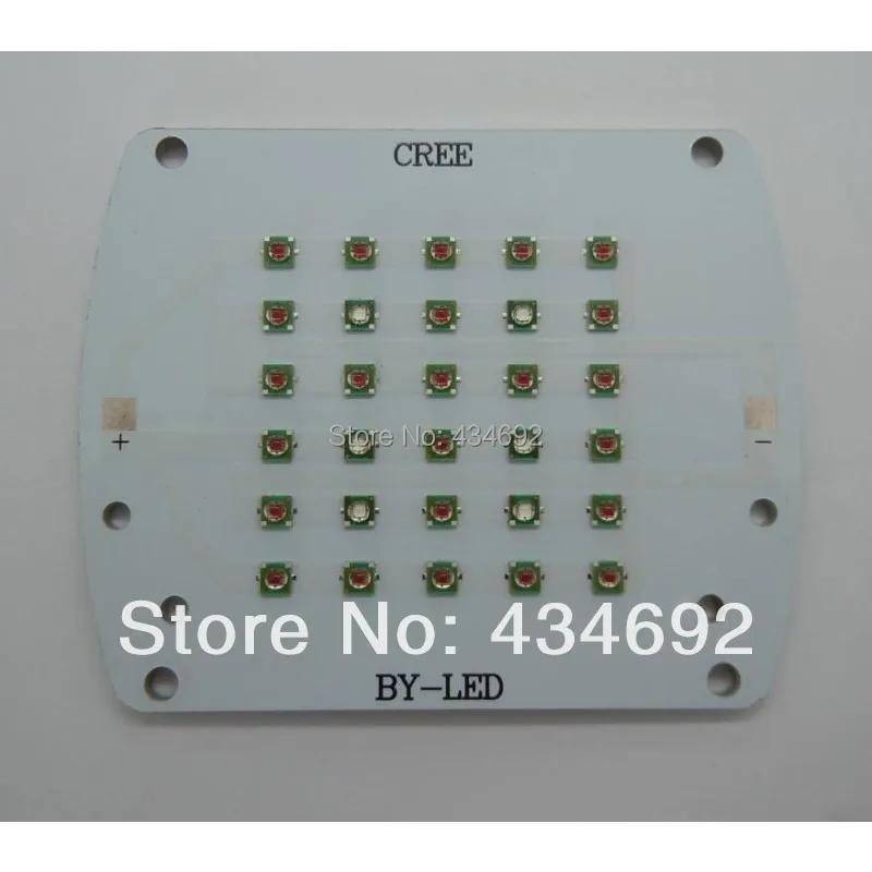 Высокая Мощность 100 Вт Кри Xlamp XP E XPE R3 СВЕТОДИОД КРАСНЫЙ 620 630NM (24 шт.) + синий 470 485NM (6