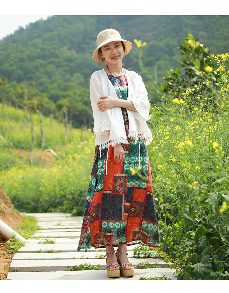LZJN китайский Hanfu винтажная блузка Женский костюм Тан Топы белые блузки-кимоно полые манжеты кисточки этнические шифоновые Блузы Femme 2189