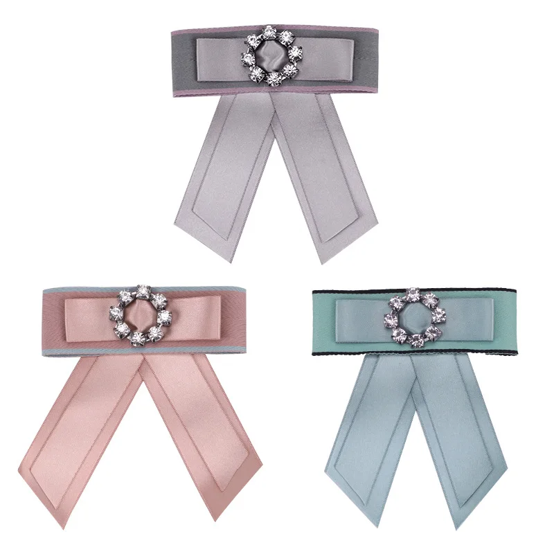 

Korea Handmade England Academy Solid Fabric Rhinestone Shirt Pin Neck Bow Tie Apparel Accessories Fashion Jewelry-CDNLB003F