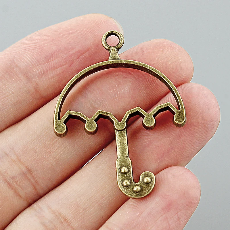 10PCS Antique Bronze Tone Lovely Umbrella Alloy Metal Charms Pendant Beads For DlY Jewelry Making | Украшения и аксессуары