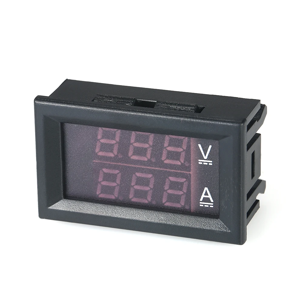 High Accuracy Digital Voltage and Ampere Meter Red/Blue Dual Color Display Volt Amp Gauge Panel