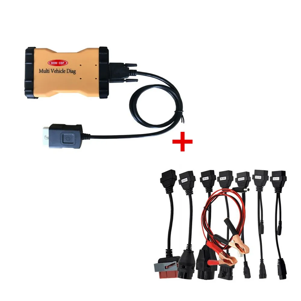

Newest Multi Vehicle Diag VD TCS cdp pro 2015.3 R3 with keygen + 8 pcs full set cable for car without bluetooth