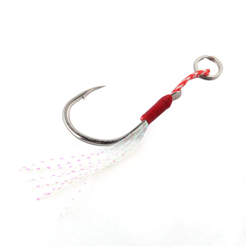 Gancho de Peso 10 a 20 Caixa Origem Auxiliar Gancho Qualquer Escolha Tamanho Amarrada Doméstico Mar Jigging Companheiro Pesca Equipamento 50 Pçs - Kit 9 High Quality Esporte e Lazer