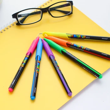 

6pcs Novelty Hook Hanger Cap Highlighter for Book Reading Color Marker Liner Drawing Paint Office School Student Supplies F118