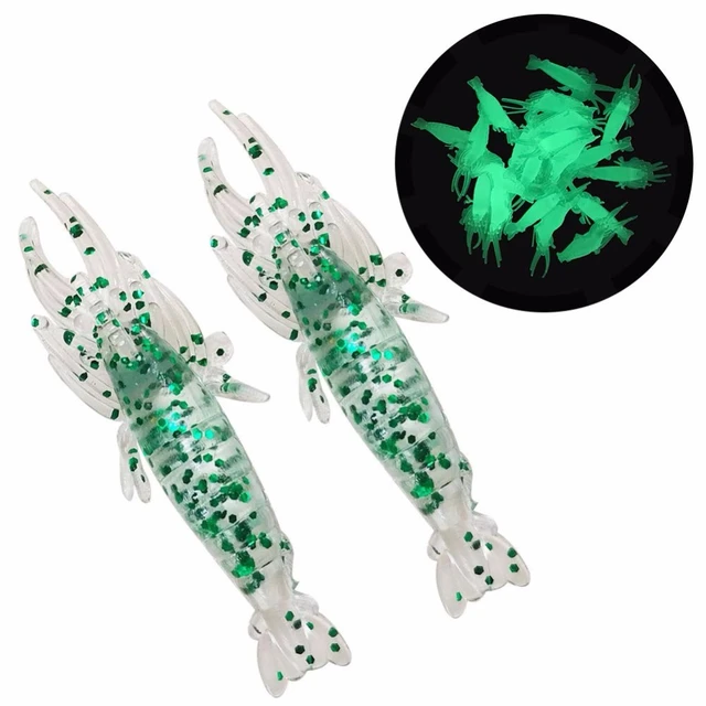 40pcs Silicone Soft Shrimp Lure Baits Small Fishing Simulation