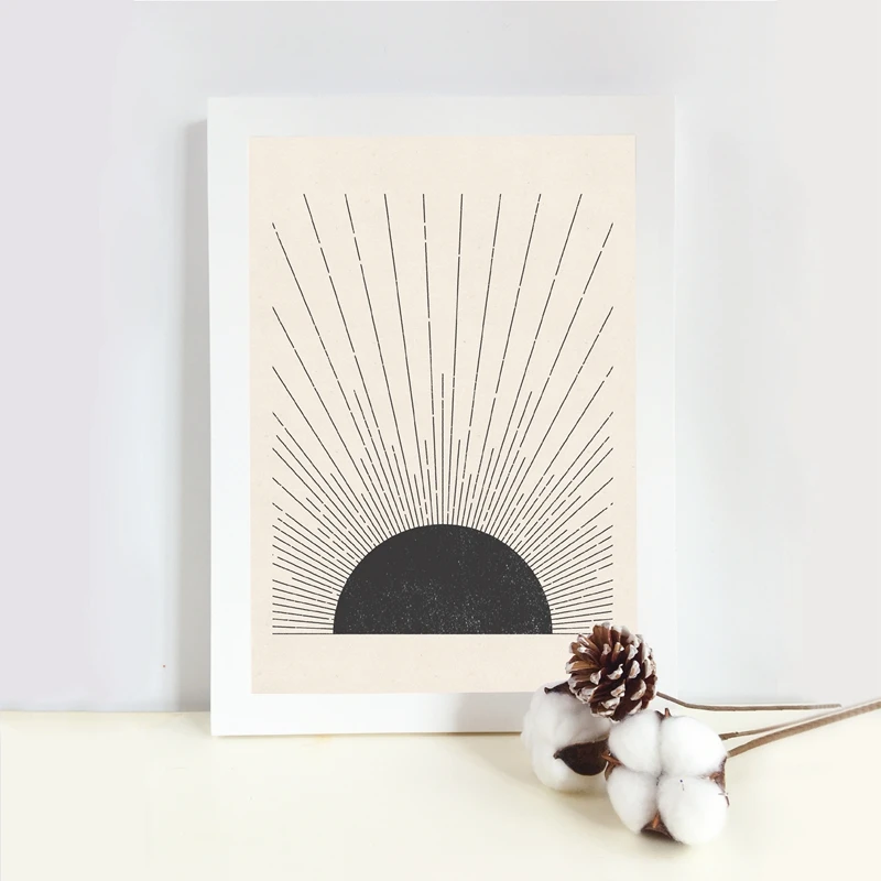 Sun Illustration Poster Home Decor