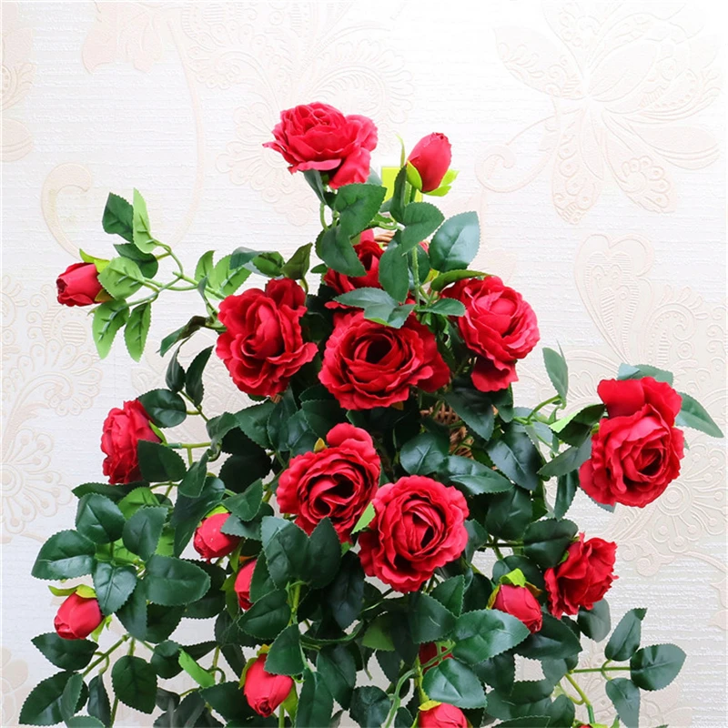 YO CHO Artificial Flowers High Quality Fake Silk Peony Wall Hanging for Wedding Home Party Showcase Decorative Simulation Plants