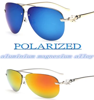

2017 Magnesium aluminum alloy fashion Colorful reflection men women polarized sun glasses UV400 polarized sunglasses driving