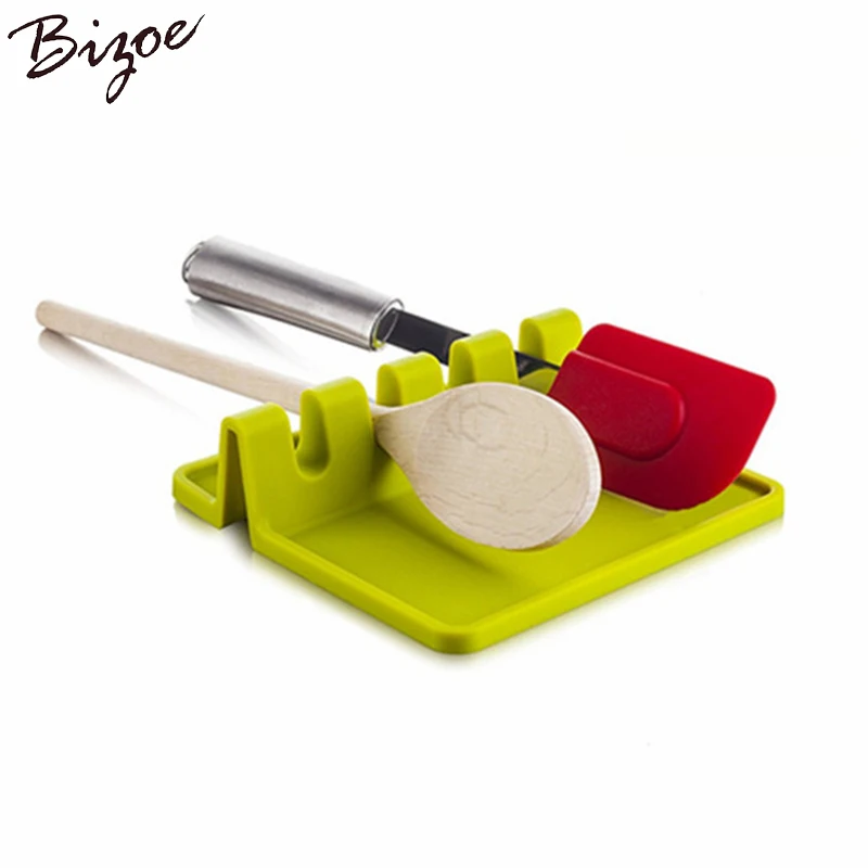 

Kitchen Cooking Tools Kitchen Silicone Spoon Rest Utensil Spatula Holder Heat Resistant