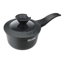 Ковш с крышкой Rondell Walzer(1,4 л) RDA-764(Диаметр 14 см, объем 1,4 л, утолщенный литой алюминий, крышка из жаропрочного стекла,антипригарное покрытие, для всех плит