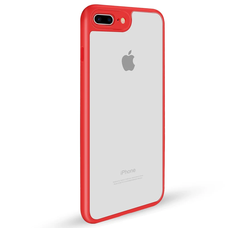 Ультратонкий Тонкий мягкий чехол для iphone Xs Max, XR, X, 7, 6, 6 S, 8 Plus, 5, 5S, SE, прозрачная задняя крышка из поликарбоната, матовый чехол-бампер из ТПУ - Цвет: Red