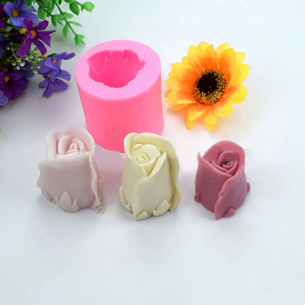 1 шт. 3D форма розы Силиконовые формы для торта резак печенья мыло Fondant Confeitaria