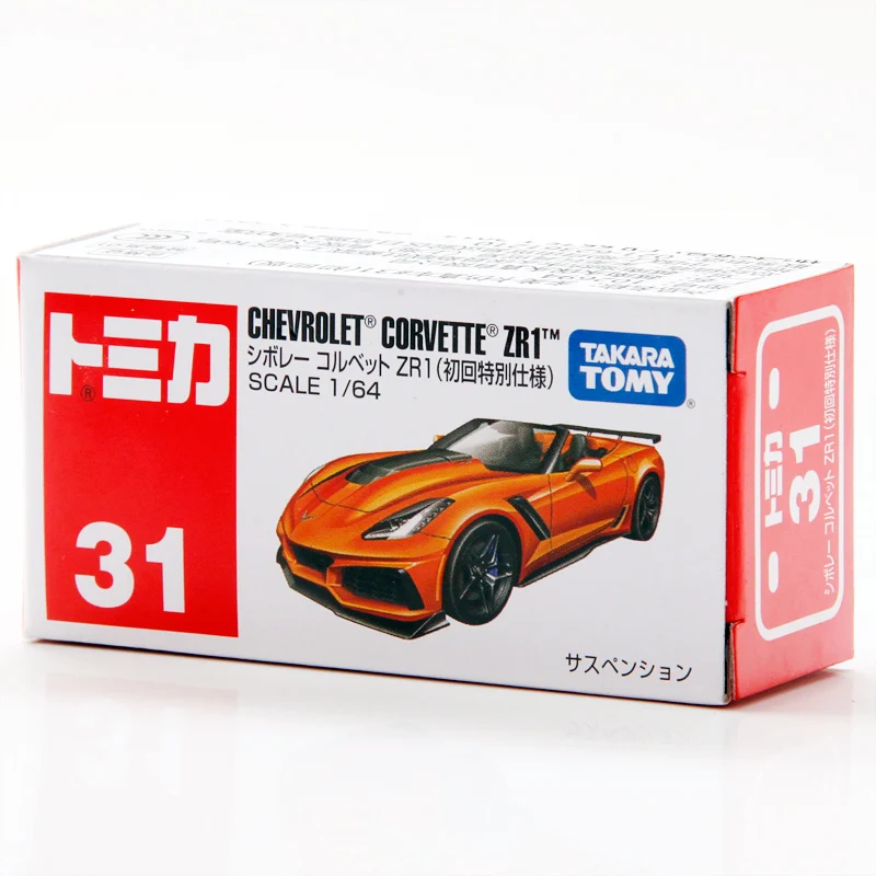 Takara Tomy Tomica 1/64 CHEVROLET CORVETTE ZR1Orange спортивный автомобиль металлический литой