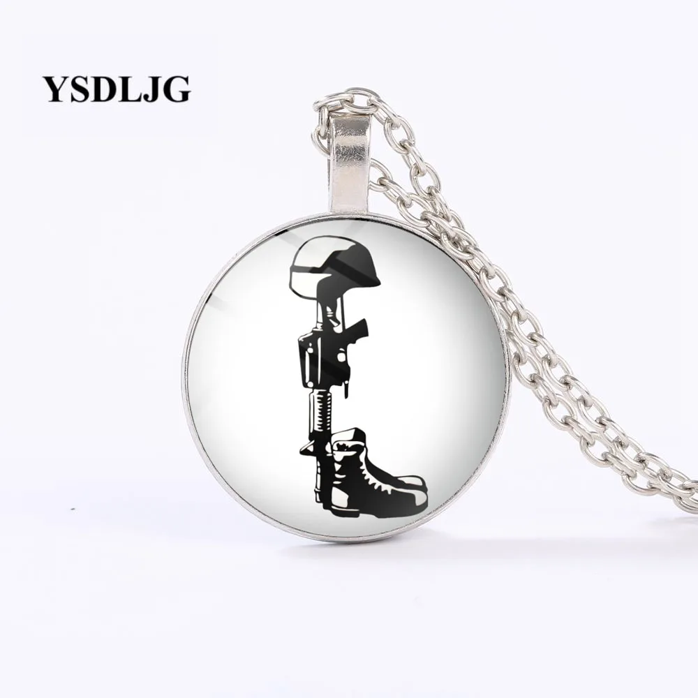 YSDLJG Veteran Necklace - Battlefield Cross Symbol Usa Army Veterans Military Gift | Украшения и аксессуары