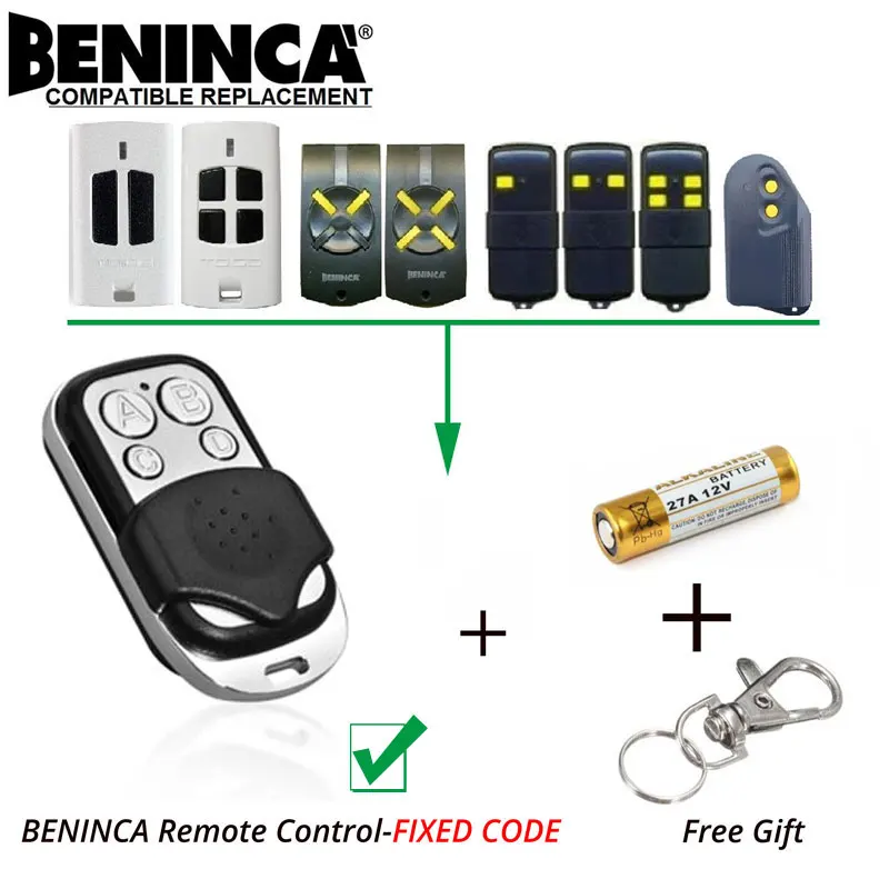 

2ps Beninca T2WK,T4WK,LOT1W,LOT2W,LOT4W,LOT2WMS Fixed Code Compatible Gate Transmitter Free shipping