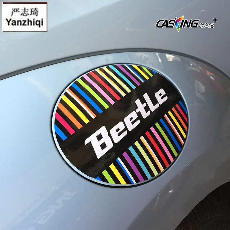 

New old For Volkswagen Beetle car special fuel tank cover sticker modified decorative car sticker pull flower