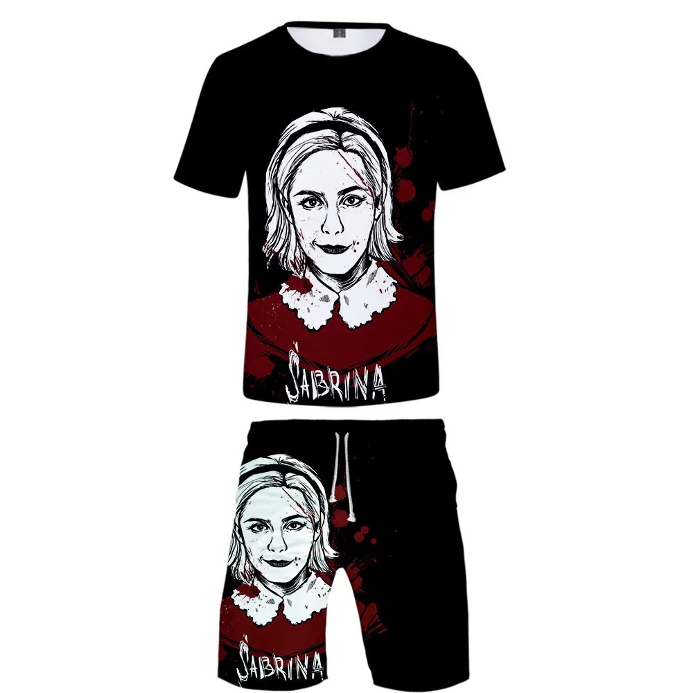 Sabrina 3D Принт футболки мужские пляжные шорты набор 2019 летние модные повседневные с