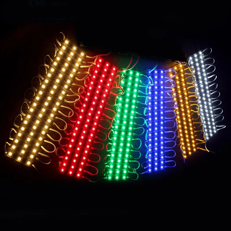 20 шт./лот 3528 SMD LED модуль 3leds DC12V водонепроницаемый IP65 для LED Channel письмо белый/теплый белый/ красный/синий/зеленый/желтый