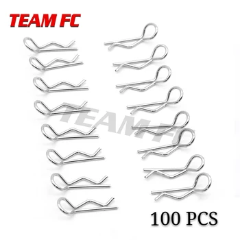

100Pcs Universal Stainless Steel Body Shell R Clips Pin for 1/10 1/8 RC Model Car HSP Redcat HPI Himoto Spare Parts S153