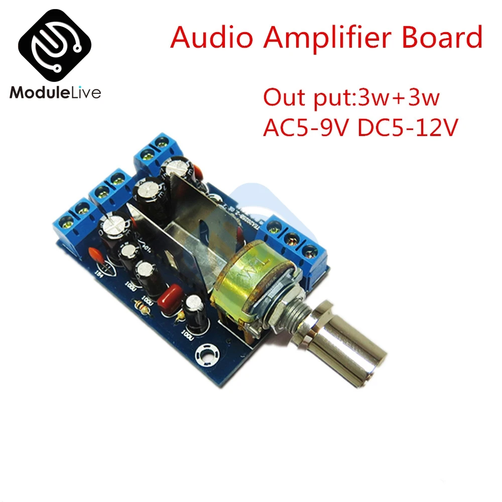 

TEA2025B 2.0 Stereo Two Double Dual Channels 2CH Mini Audio Amplifier Board Module For PC Speaker 3W+3W 5V 9V 12V CAR
