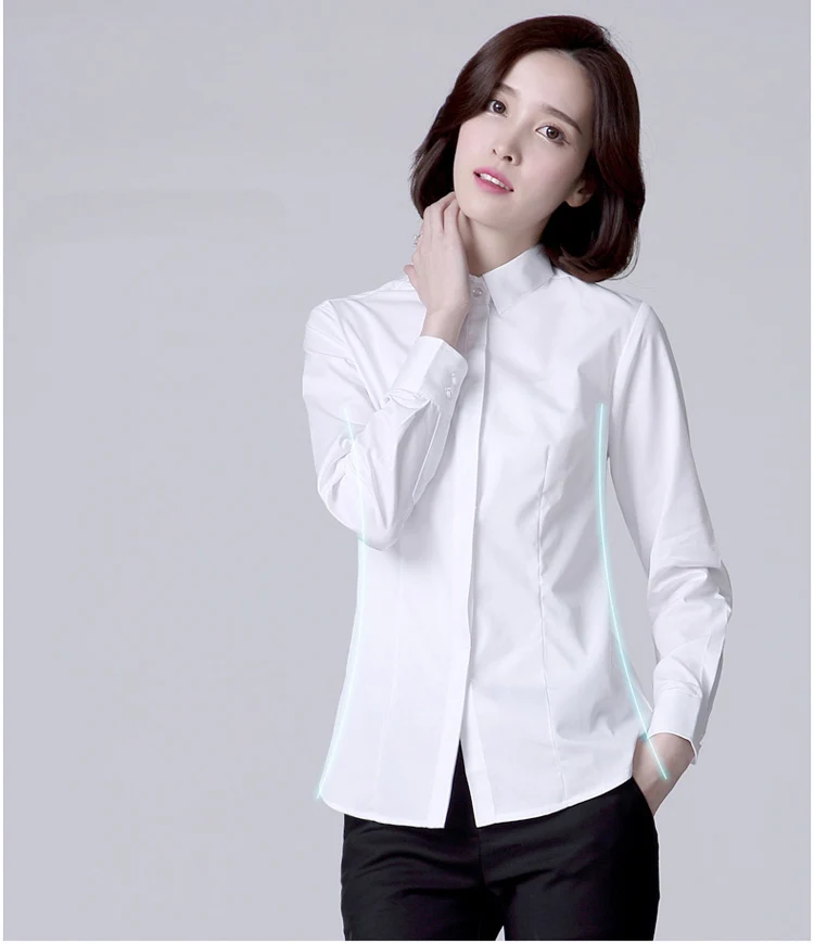 Модная официальная рубашка женская одежда Новая Профессиональная блуза с длинным рукавом Элегантная Офисная Женская одежда для работы топы размера плюс