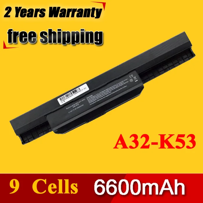 6600mAh 9 Cells Laptop Battery For Asus K53S K53 K53E K43E K53 K53T