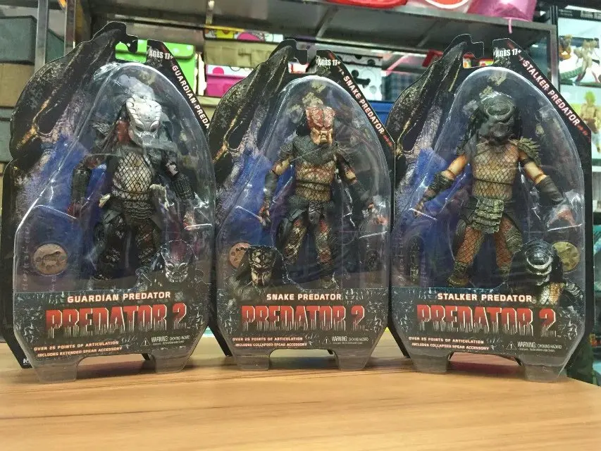NECA Predators 2 Guardian Predator Snake Predator Stalker Predator PVC Action Figure Collectible Model Toy 7 18cm KT2142 neca movie avp aliens vs predator series guardian predator snake predator stalker predator toys pvc figure model gift