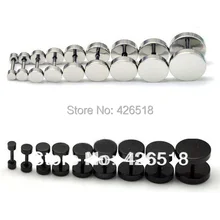 3 4 5 6 7 8 9 10 12 14 мм ширина круглый титановая сталь Хип-Хоп рок гантели мужские серьги 10 стилей на выбор