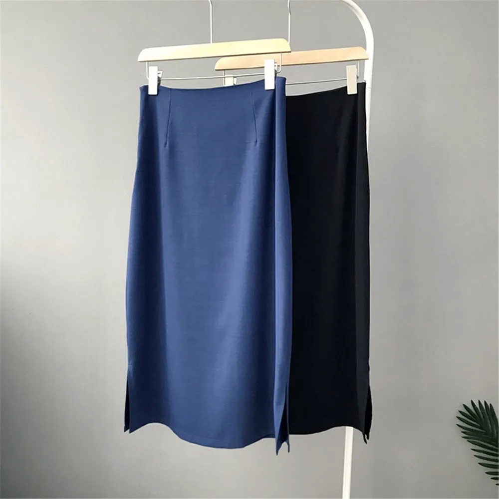 HIGH QUALITY Belt&Zipper Chiffon Skirt 2018 Summer Vacation&Office&Casual Solid Skirt For Women Vintage Bandage Skirts Female (7)