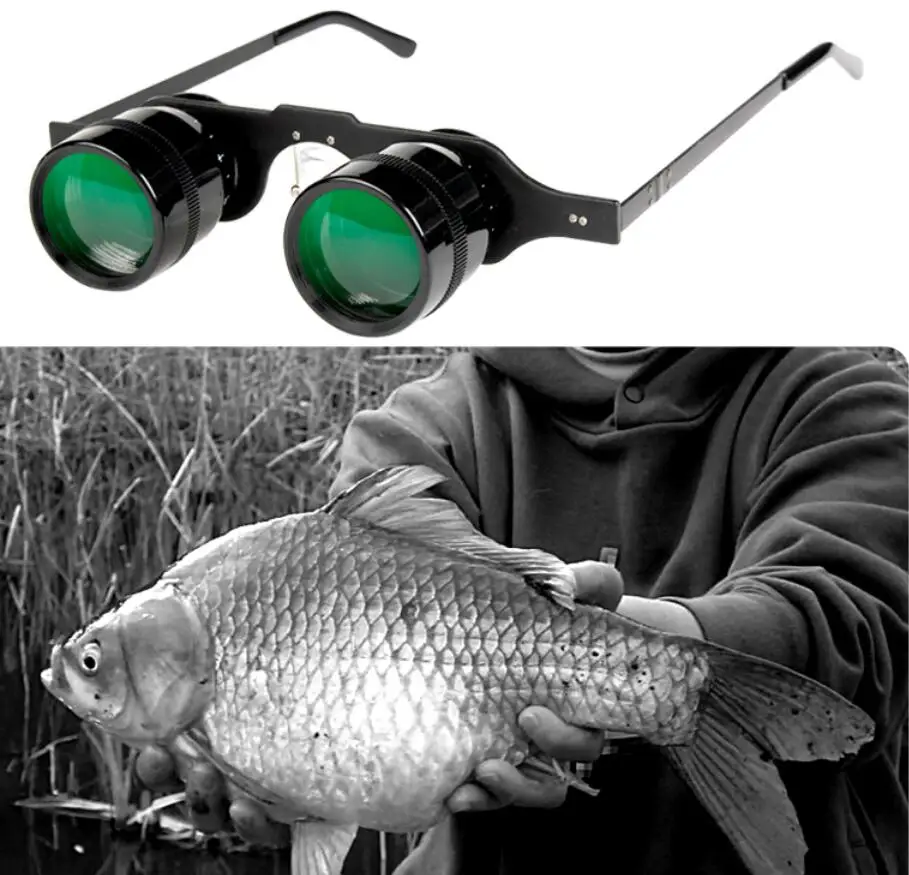 10X34 Portable Fishing Magnifier Glasses 10X Magnifying Loupe Blue Film