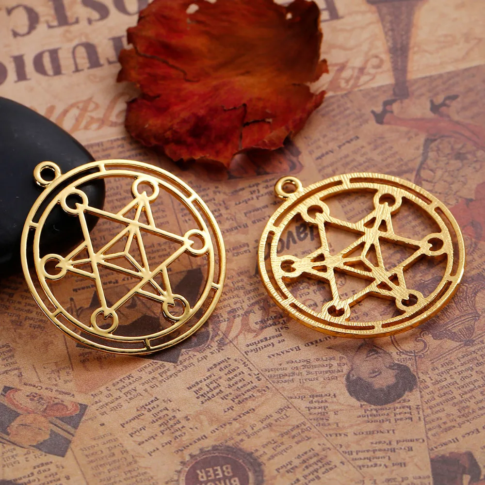 DoreenBeads цинковый сплав золотого цвета круглые медитационные Подвески Merkaba полые DIY
