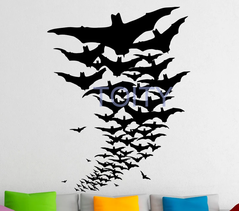 cheap Vampire Bat Wall Vinyl Decal Sticker Home Interior Nursery Bedroom Decor Wall Mural Design H73cm x W57cm 29\