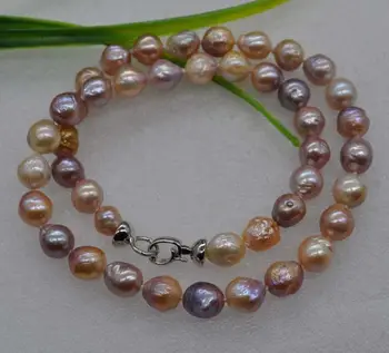 

NEW Natural Rare multicolor 11-12mm kasumi Pearl Necklace