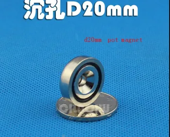 

NdFe Pot magnet 20mm dia power magnet with hole dia 20mmx7mm size hot sale 1pc