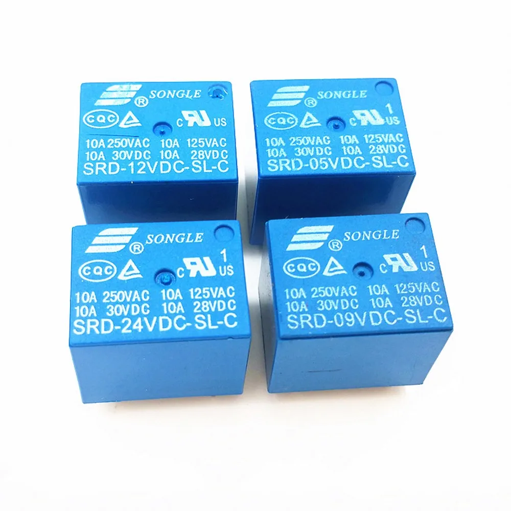 50 шт./лот Новинка реле SRD-05VDC-SL-C SRD-12VDC-SL-C SRD-24VDC-SL-C SRD-48VDC-SL-C 5V 12V 24V 48V 10A 250VAC 5PIN T73