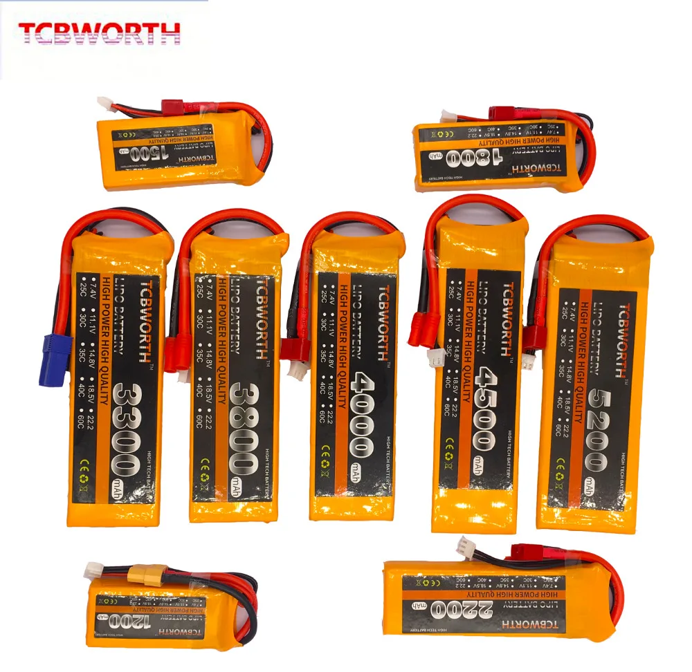 3 S RC липо 3 S 11,1 V 1100 mAh 1300 mAh 1500 mAh 1800 mAh 2200 mAh 2600 mAh 25C 35C 60C для радиоуправляемый самолет, Квадрокоптер лодка 11,1 V LiPo 3 S