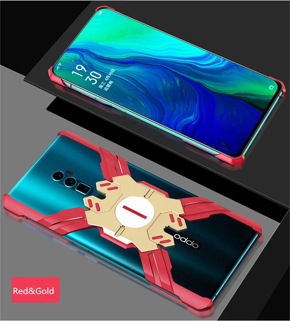 Для OPPO Reno 10X зум металлический корпус Ultra lightweght механическая рука алюминиевая рамка бампер Броня чехол для телефона OPPO Reno Funda