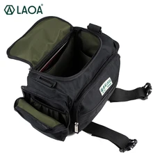 LAOA 15 Inch Double Layers Thicken Electrician Bag Top Wide Mouth Tool Bag Oxford Waterproof Wear-resisting Bag