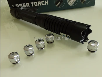 

Professional Powerful Blue laser pointers 2000000m 200w 450nm Burn Match cigar cutting paper plastic+5 caps+charger+Gift box