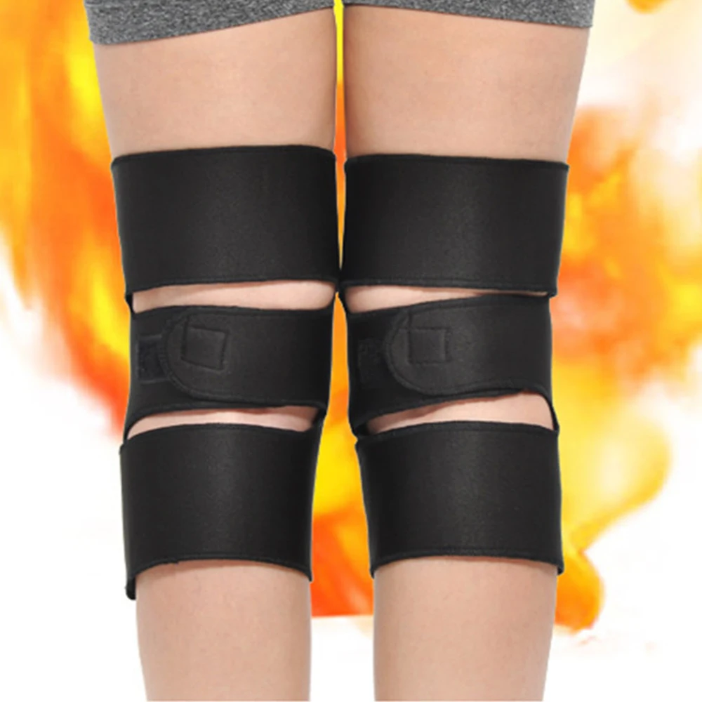 1Pair Tourmaline Kneepads Self Heating Therapy Leggings Belt Magnetic Braces Knee Support Tourmaline Leggings Brace Belts 2