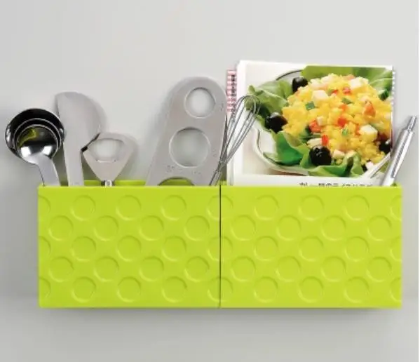 

Refrigerator Side Storage box with magnet Kitchen sundry box Storage Organizer Set Rack Shelf Box Pan 2pieces