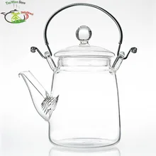 1х горшок TL-350ml жаростойкого прозрачного стекла цветочный Чайник Вода Кофе чайник с ручкой из нержавеющей стали и фильтром