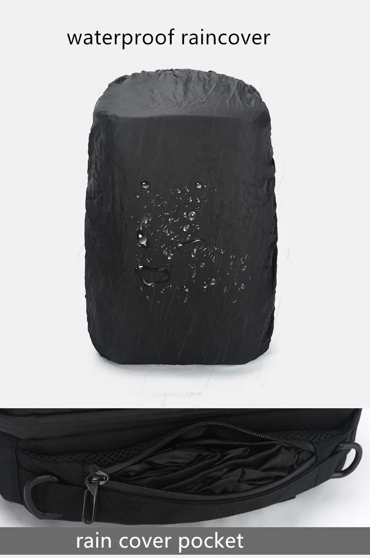 Fashion business traveling bag 20 inch waterproof bags with raincover custom back pack men bagpack backpack laptop usb backpack