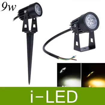 

Newest 3*3W 9W Led Lawn Light lamps Outdoor Landscape spot lamp bulb for Garden Park decoration lighting AC85-265V 12V Free DHL