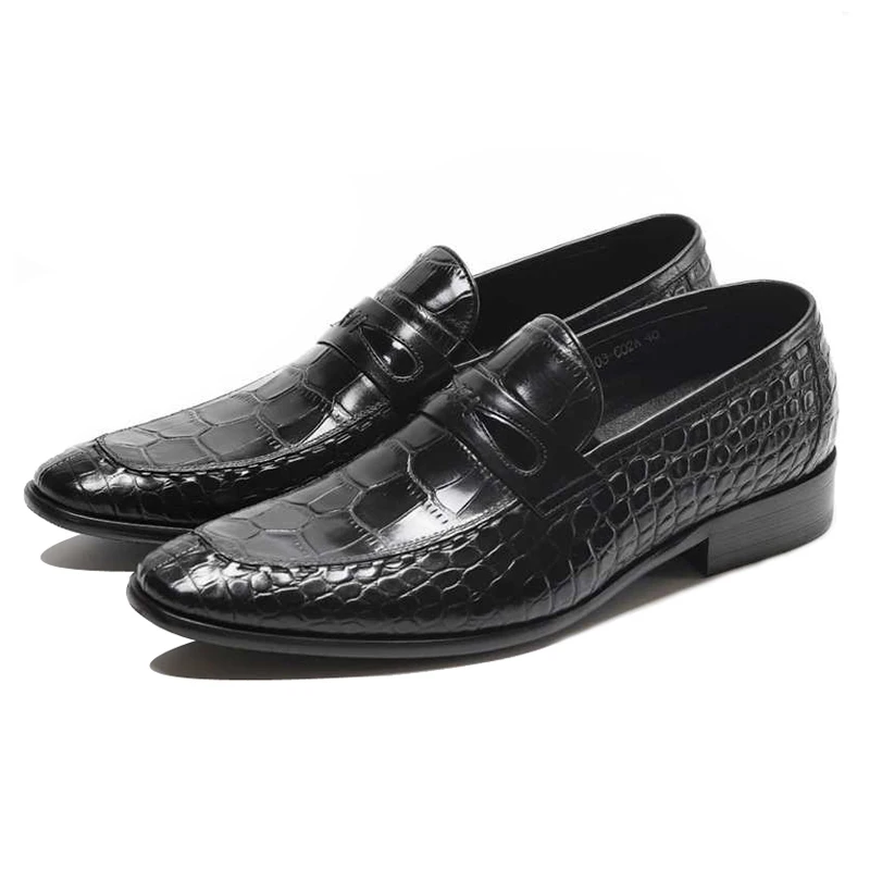 Britannique Occasionnels Cuir Luxe Ronde De Appartements Robe Véritable Ss268 Formelle Hauteur Mocassins marron Hommes Slip Chaussures Toe Noir Croissante On Homme Parti FxOw8xq0