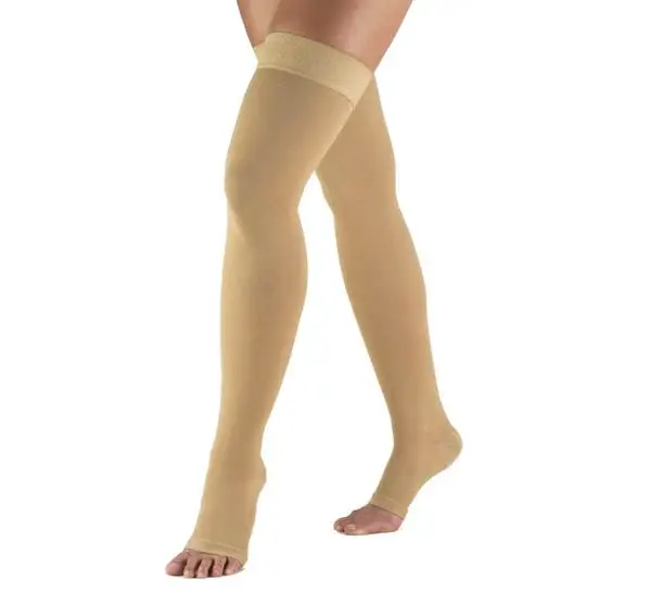 Cheap Price High Quality Medical Varicose Elastic Sockstight Medical Compression Stockings Above Knee OpenClose Toe (12)