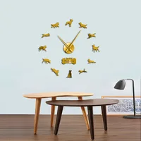 Belgian Shepherd Large Frameless Wall Clock Mechelse Shepherd Home Decor Malinois Wall Watch Chien de Berger Belge DIY Big Clock 2