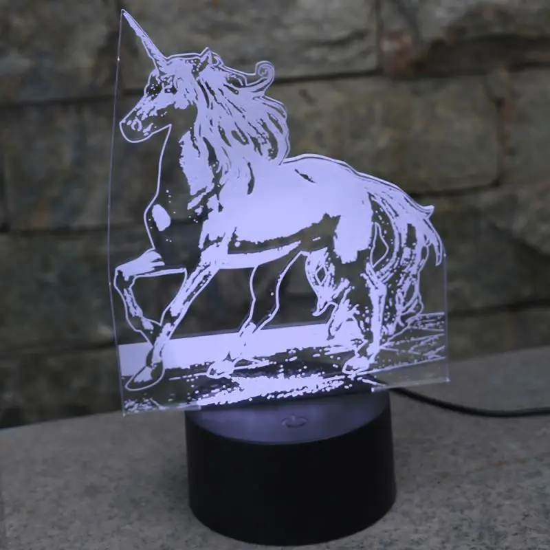Specail Unicorn Table Lamp 7 Colors Changing Desk Lamp 3d Lamp Novelty Led Night Lights Led ...