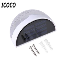 ICOCO Водонепроницаемый 6 светодиодный солнечный светильник безопасности открытый настенный светильник полу круг садовый декор пейзаж газон для забора, водостоков Лестница Путь