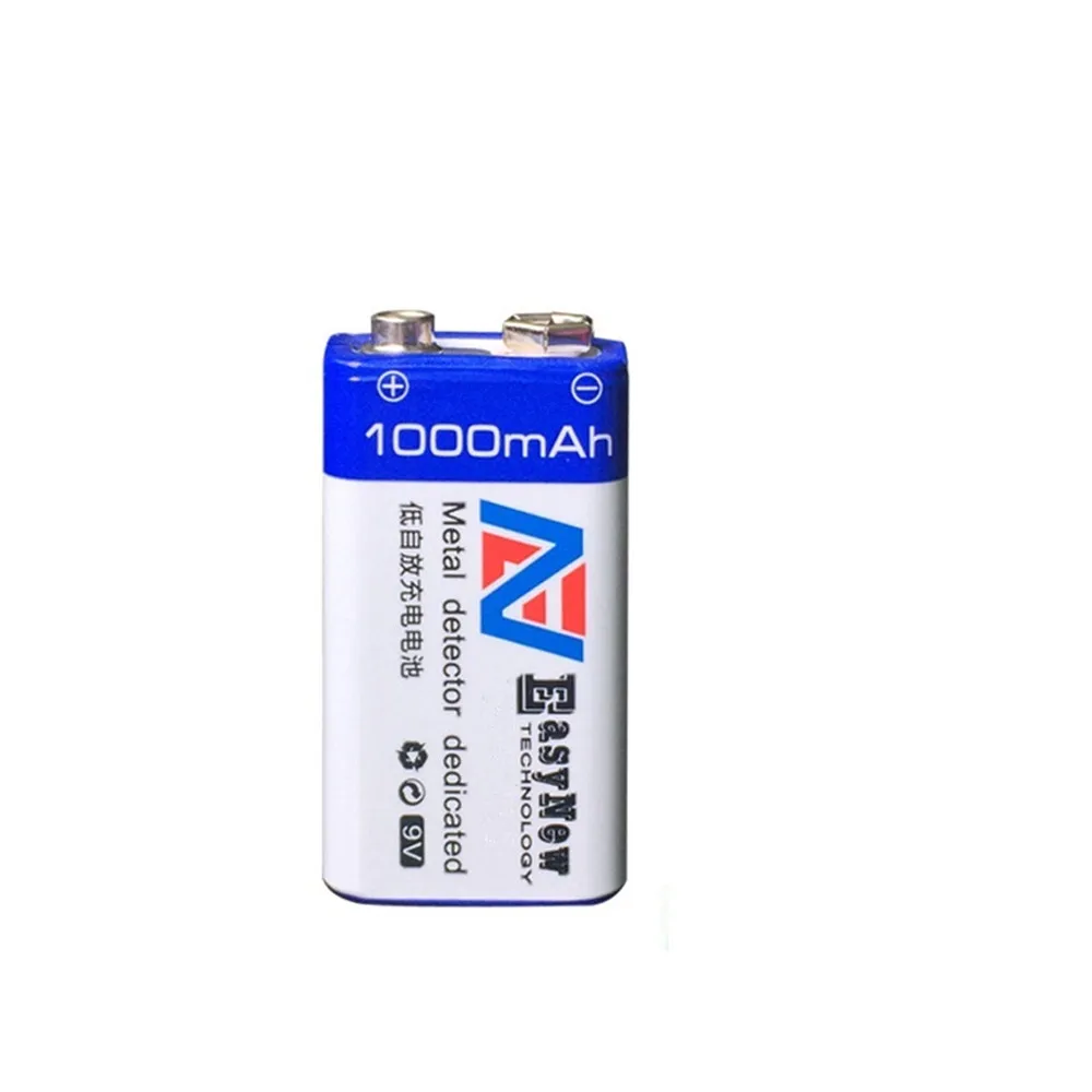 Carregador de Alta Garantie + 1 Novo Pces Super Grande 9 v Li-ion Lítio Volts Batterie Hersteller 4-slot Corrente 4 1000 Mah - Image 2